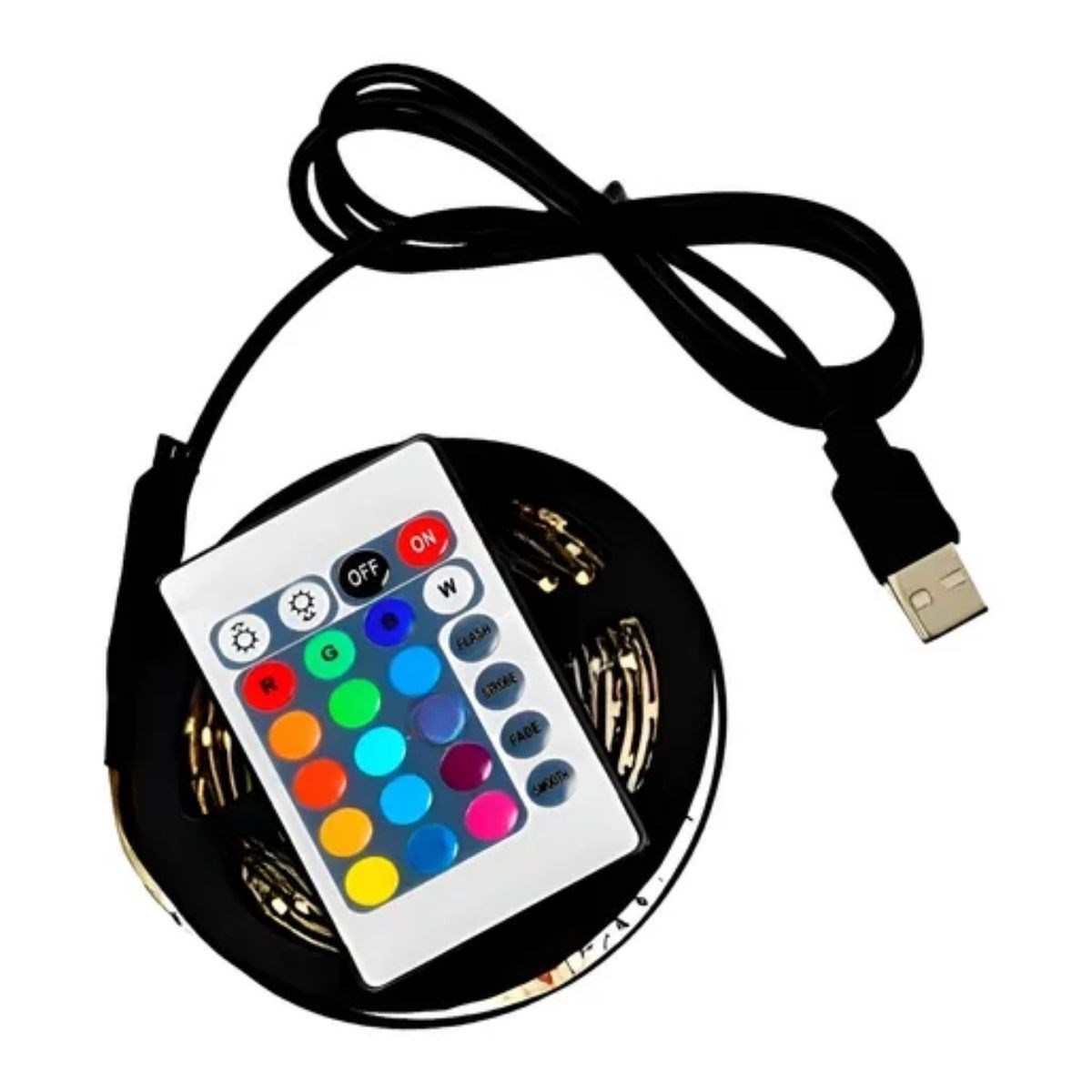 2 Metre Kumandalı USB LED Şerit Işık – Renk Ayarlı Dekoratif Ortam ve Ambiyans Aydınlatması