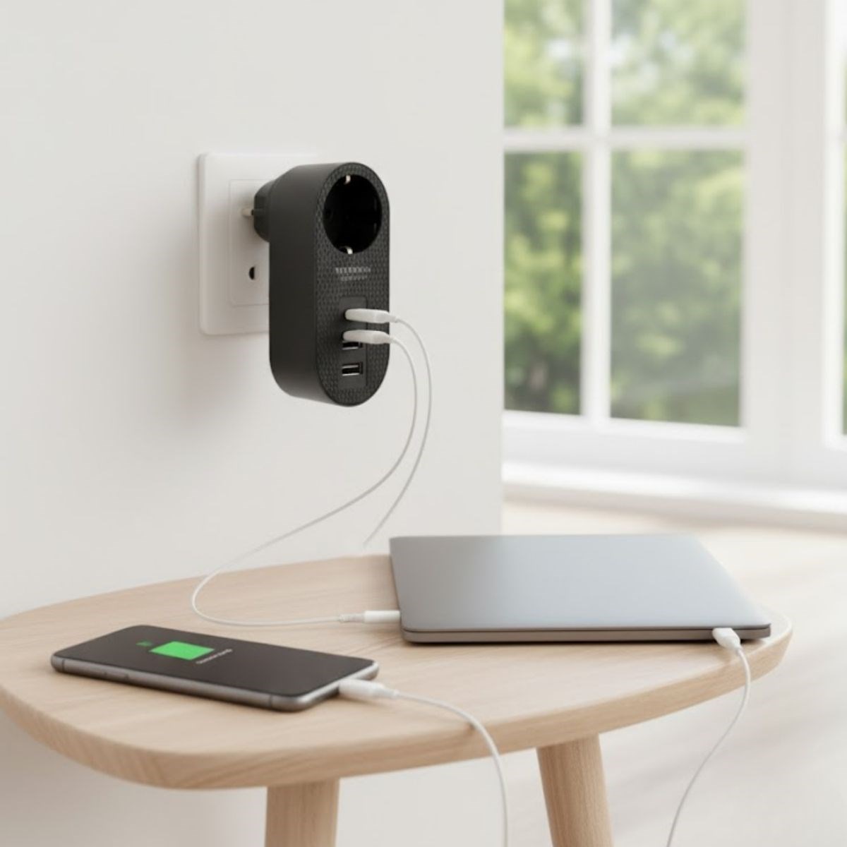 2 USB,1 TYPE-C Giriş 1’li Çocuk Korumalı,Isıya Karşı Dayanıklı 2500Watt Termal Akım Korumalı Priz
