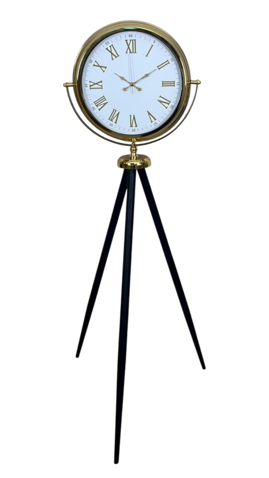 Zentime Gold Göz Alıcı Tripod Ayaklı Duvar Saati