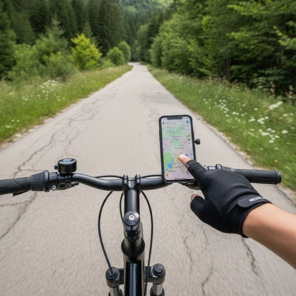 Motosiklet,Kaymaz, Kilitlenebilir Tutuşlu, 360° Ayarlanır Gidon Bağlantılı Akıllı Telefon Aparatı