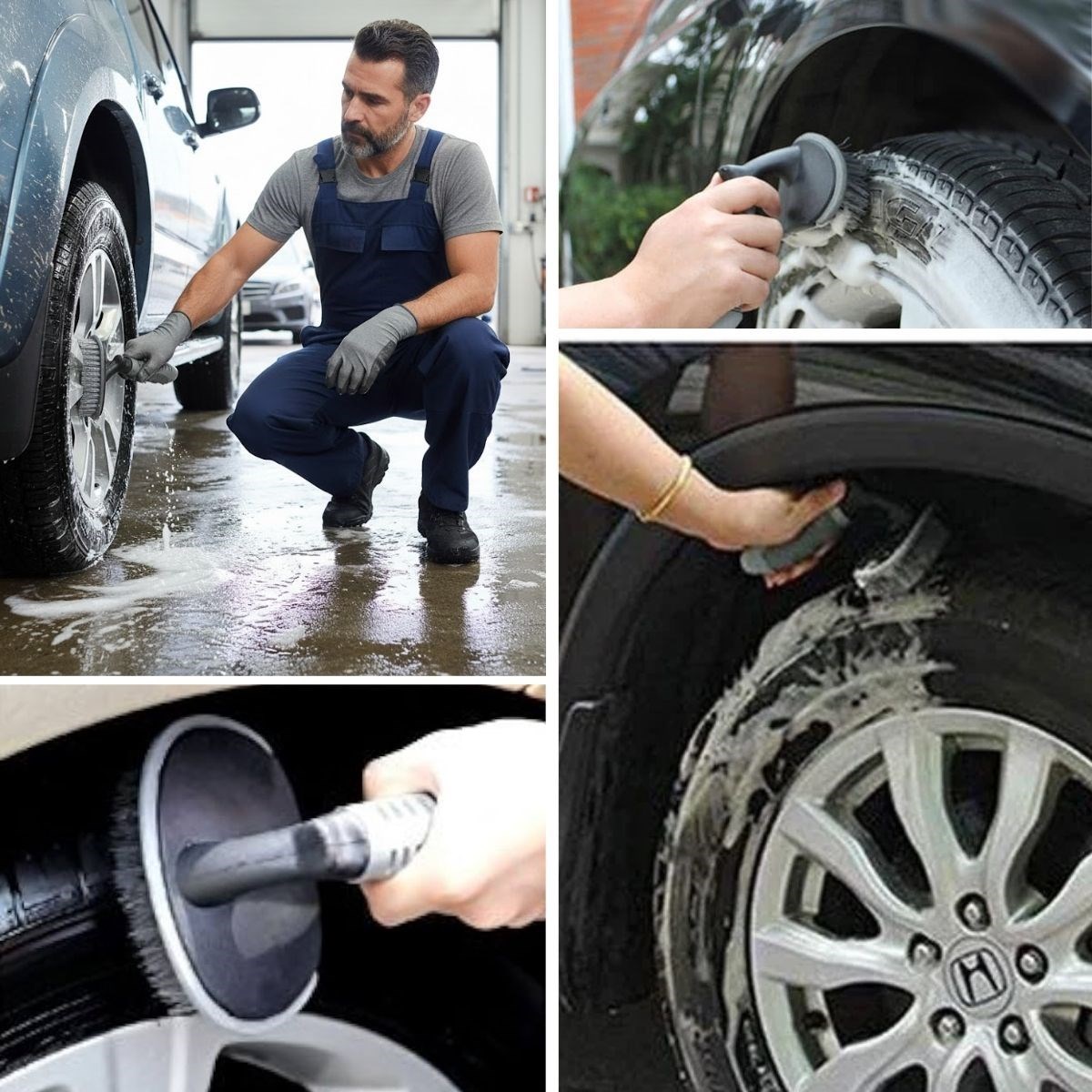 Çok Amaçlı Araç Temizlik Fırçası–Oto İç Dış Yüzeyler, Koltuk, Halı, Torpido ve Jant İçin Ergonomik