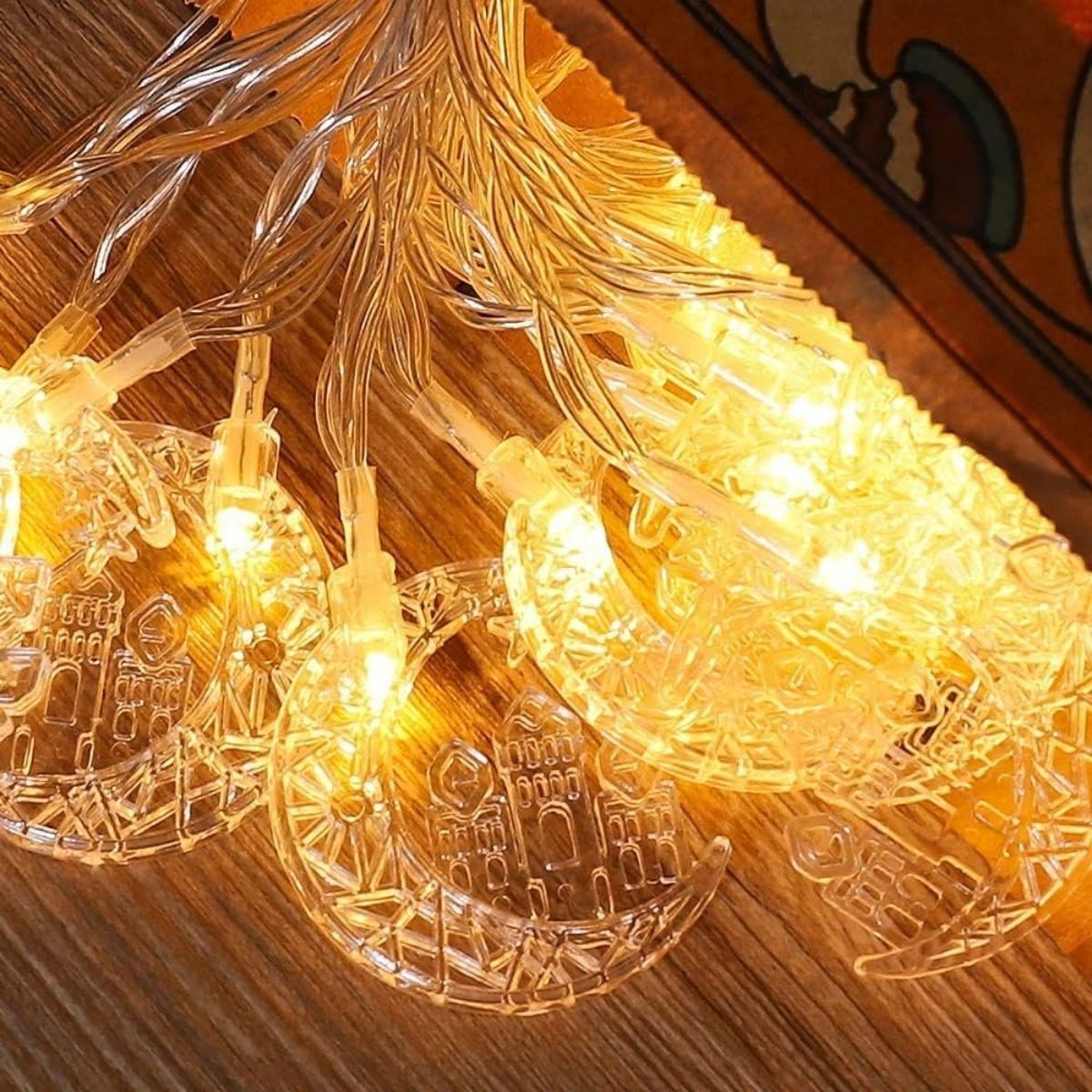 Hilal ve Cami Şekilli 3.5 Metre USB LED Işık – 20 LED’li Dekoratif Ramazan Dekorasyonu