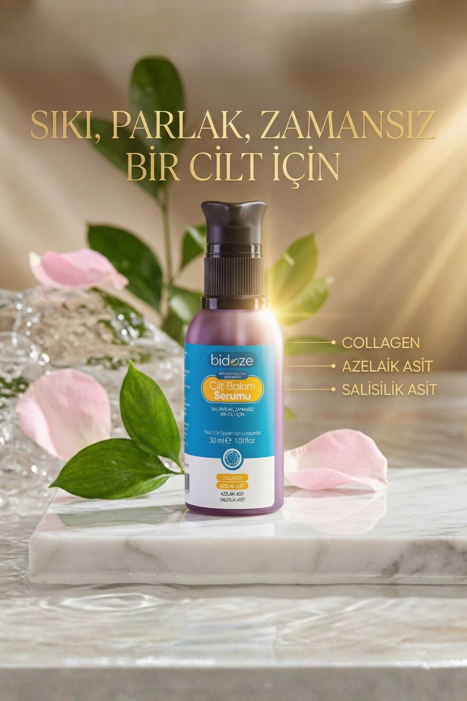 Bidoze Cilt Bakım Serumu 30 Ml | Yaşlanma Ve Akne Karşıtı Onarıcı Bakım