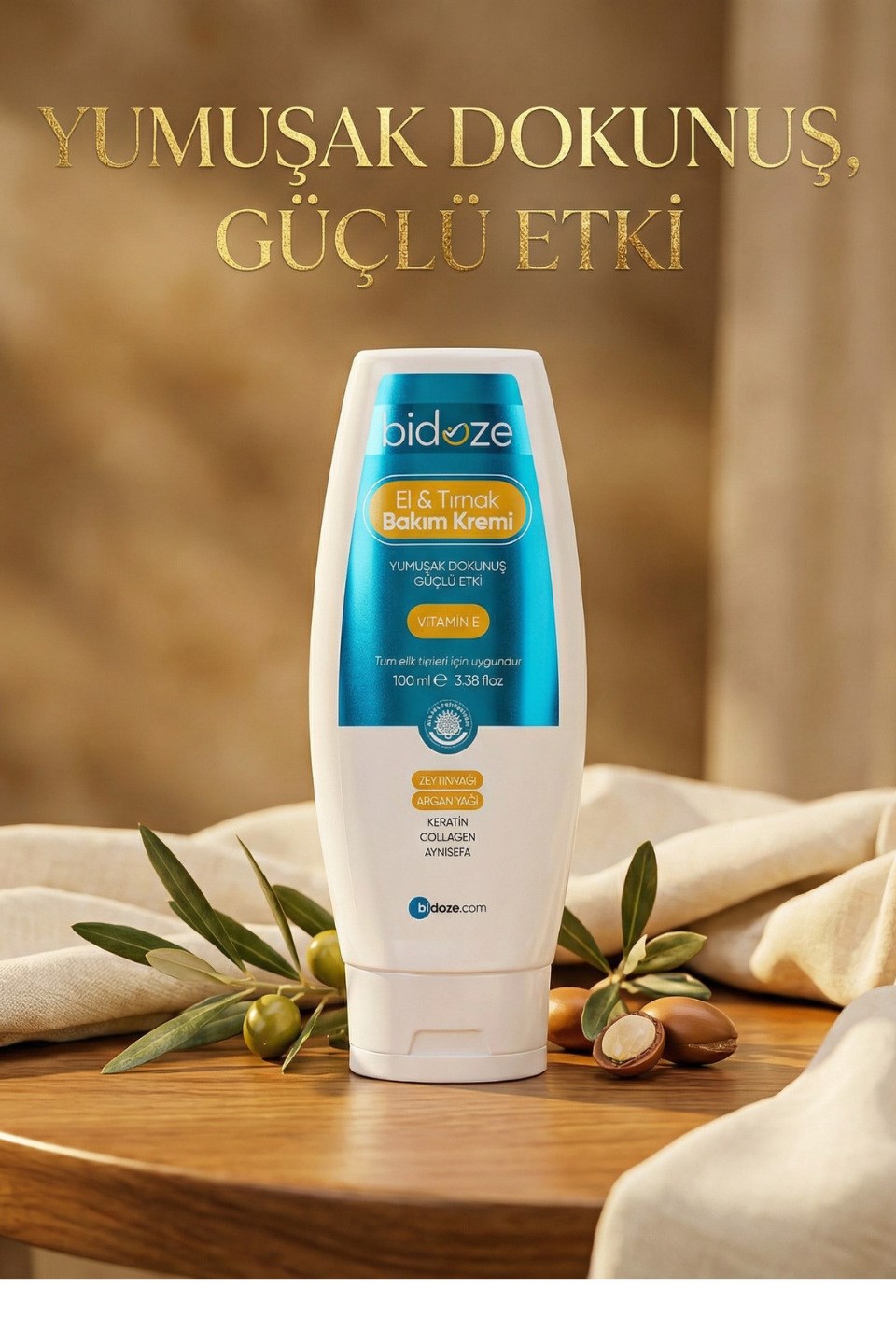 Bidoze El Ve Tırnak Bakım Kremi 100 Ml | Keratin Ve Vitamin E Destekli Yoğun Onarım