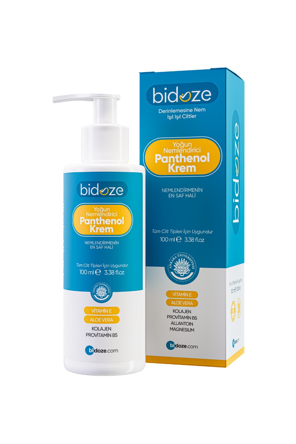 Bidoze Yoğun Nemlendirici Panthenol Krem 100 Ml | Kolajen Hyaluronik Asit & E Vitamini
