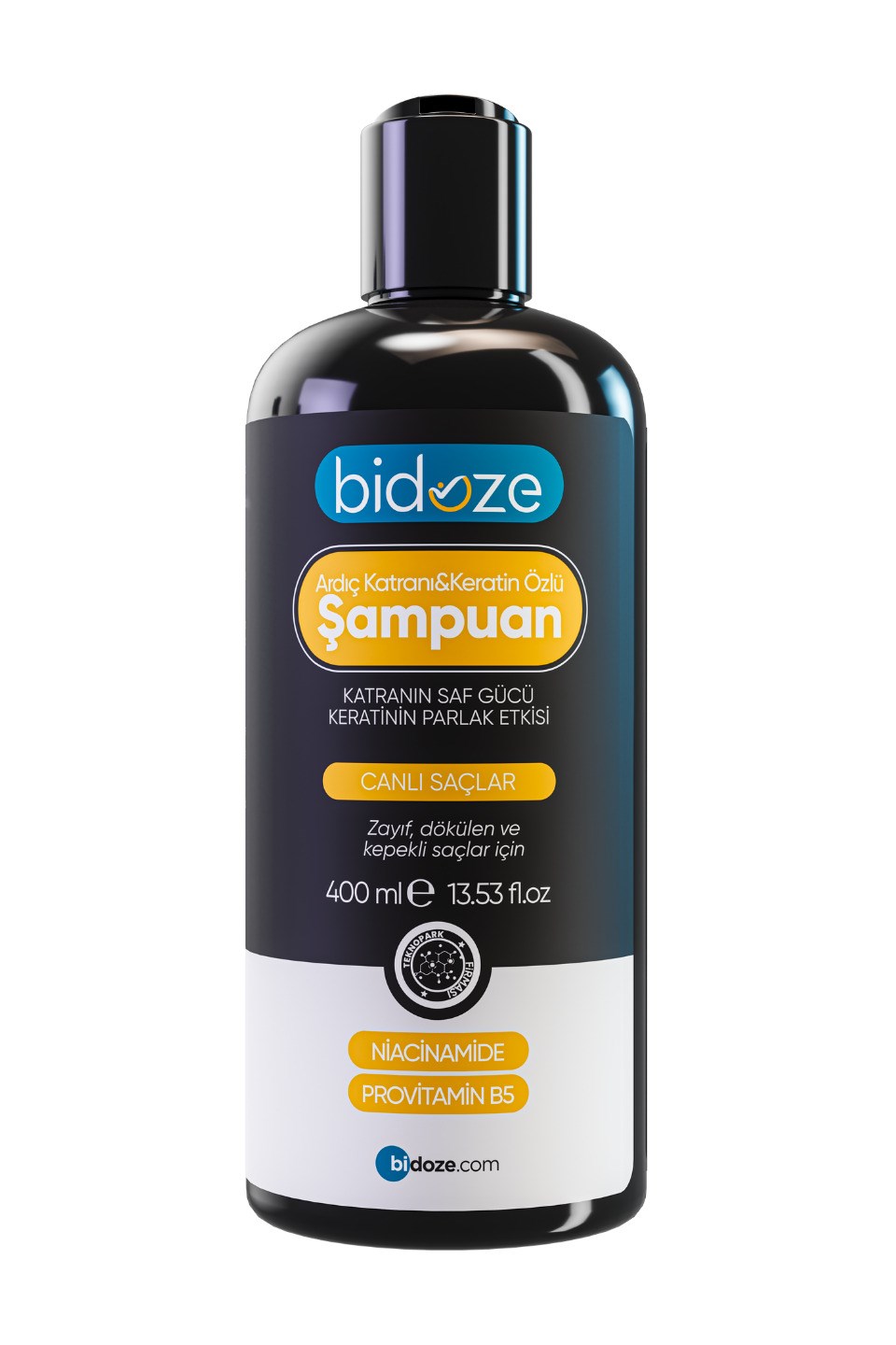 Bidoze Ardıç Katranı & Keratin Şampuanı 400 Ml | Kepek, Kaşıntı ve Dökülme Karşıtı
