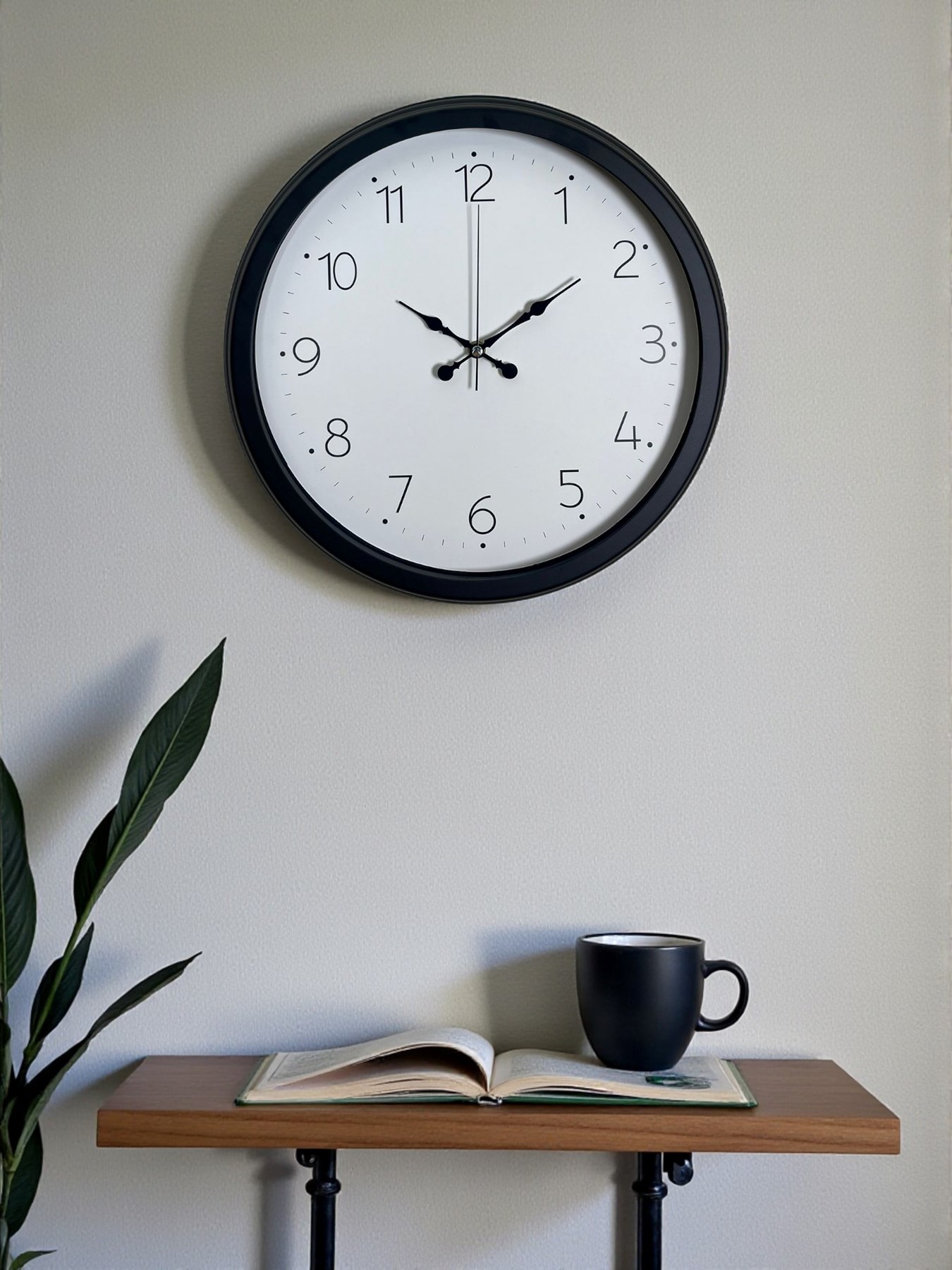 Zentime Pure Time Black 40 Cm Metal Duvar Saati