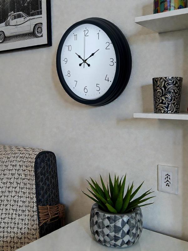 Zentime Pure Time Black 40 Cm Metal Duvar Saati