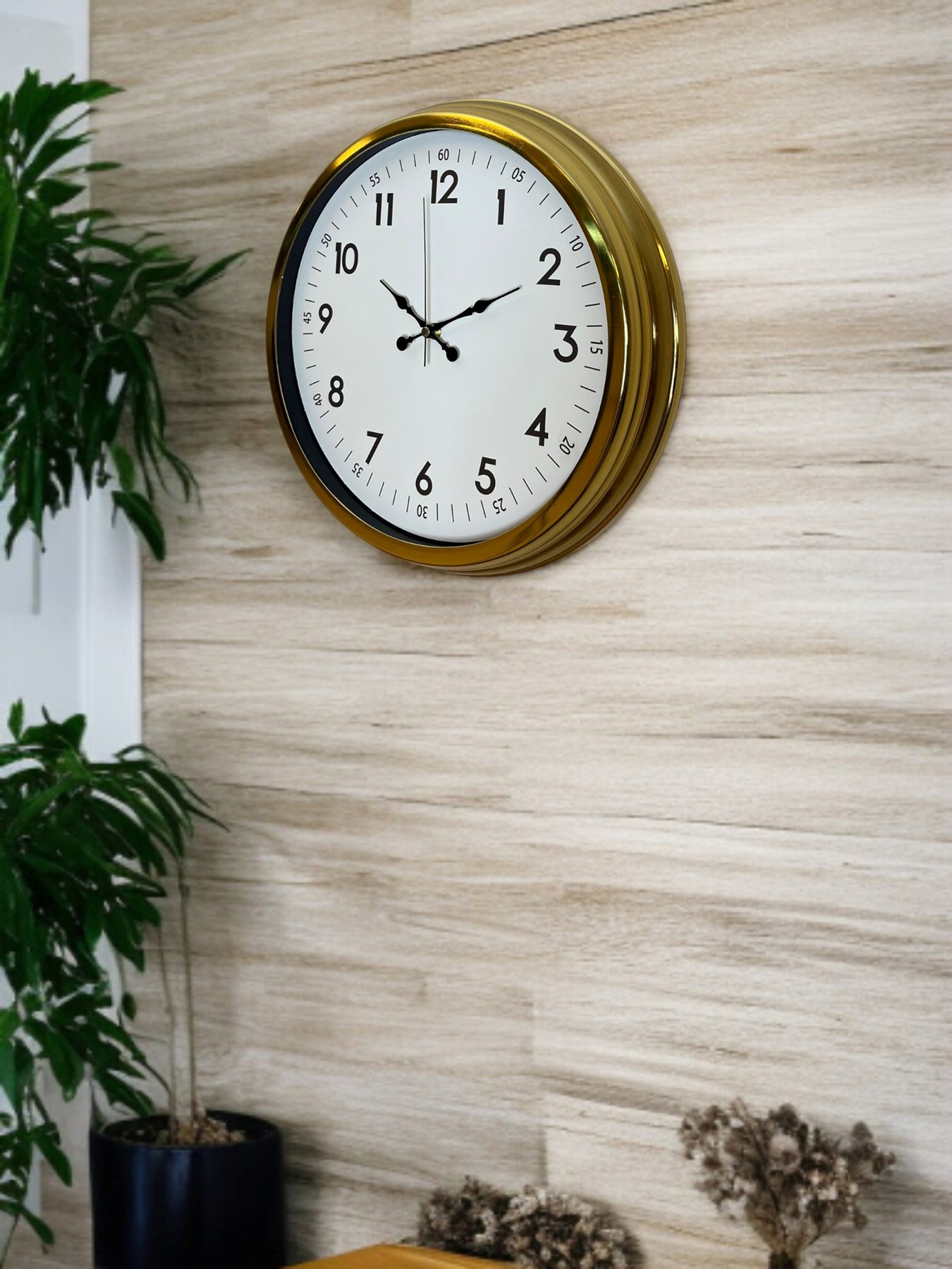 Zentime 40 Cm Gold Lüks Duvar Saati
