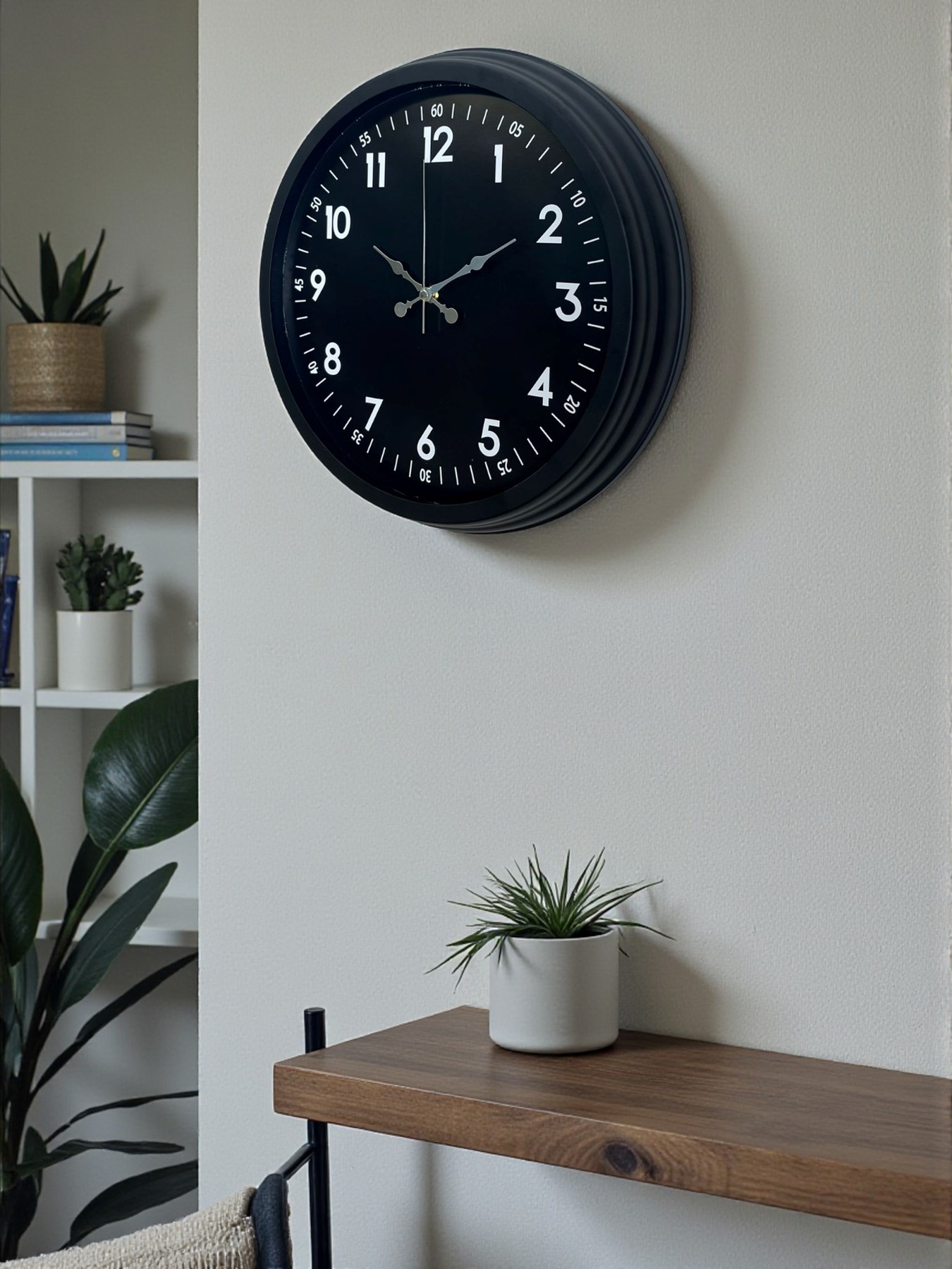 Zentime Pure Dark Black 40 Cm Metal Duvar Saati