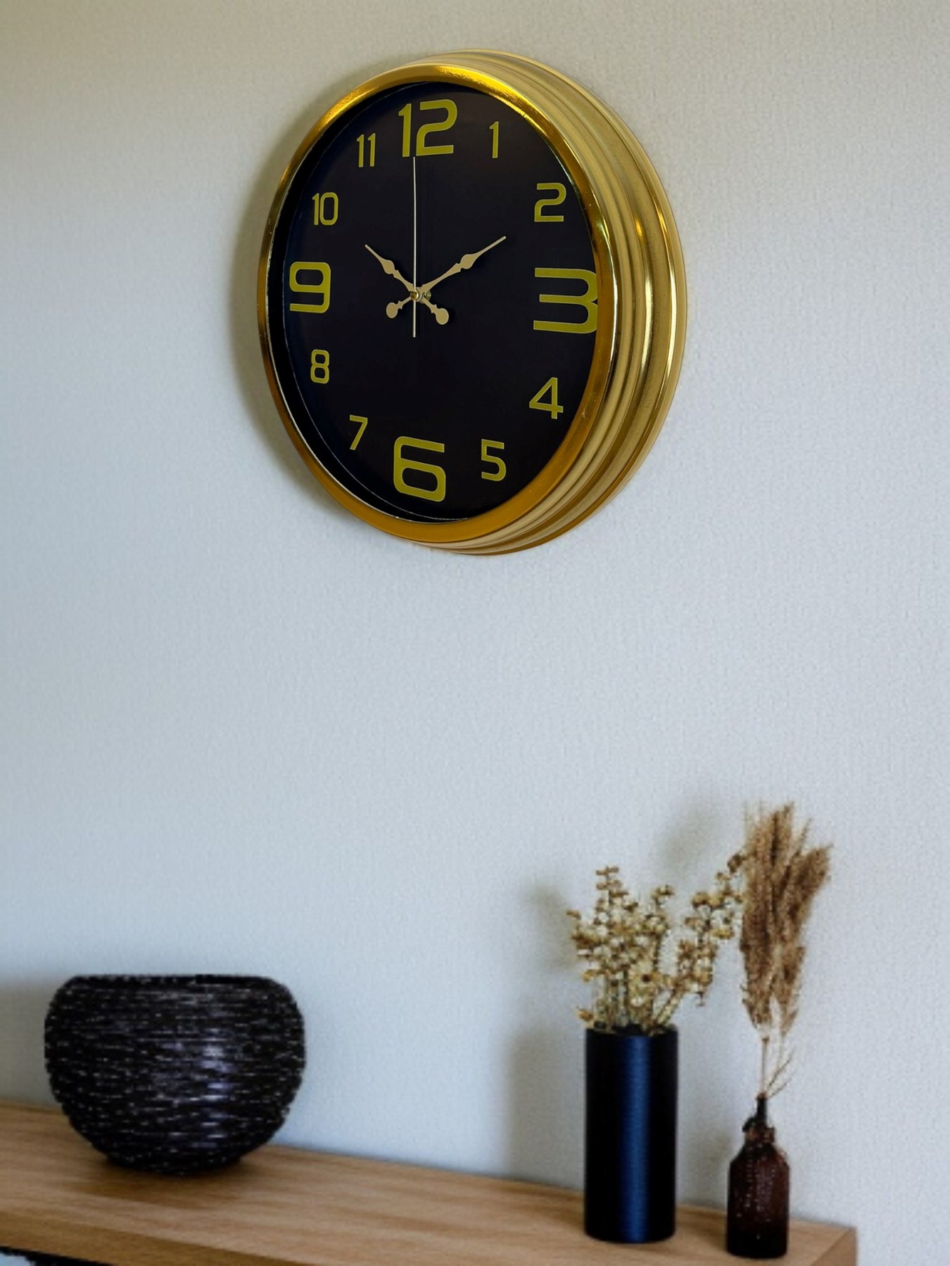 Zentime 40 Cm Gold Lüks Duvar Saati