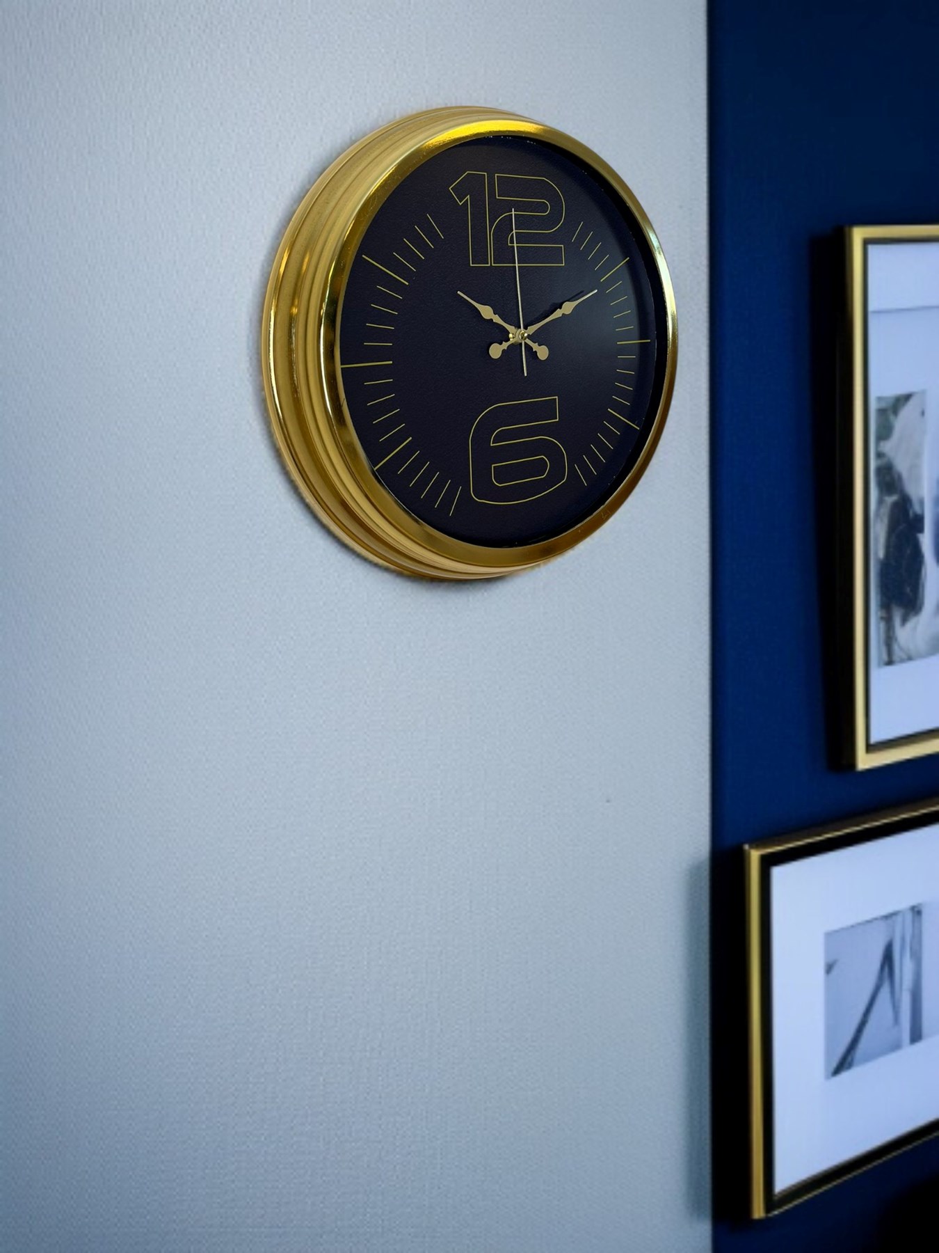 Zentime 40 Cm Gold Lüks Duvar Saati