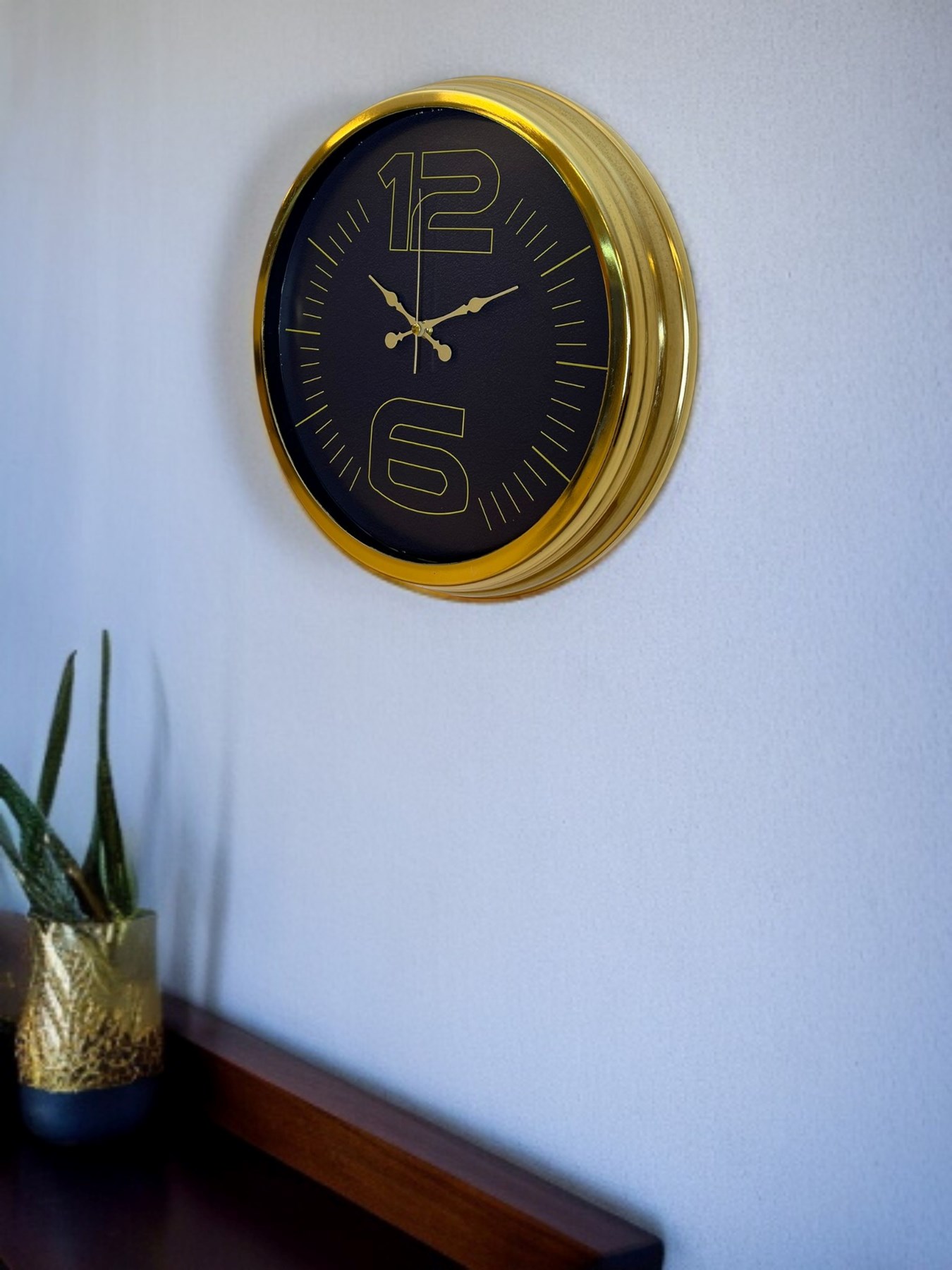 Zentime 40 Cm Gold Lüks Duvar Saati