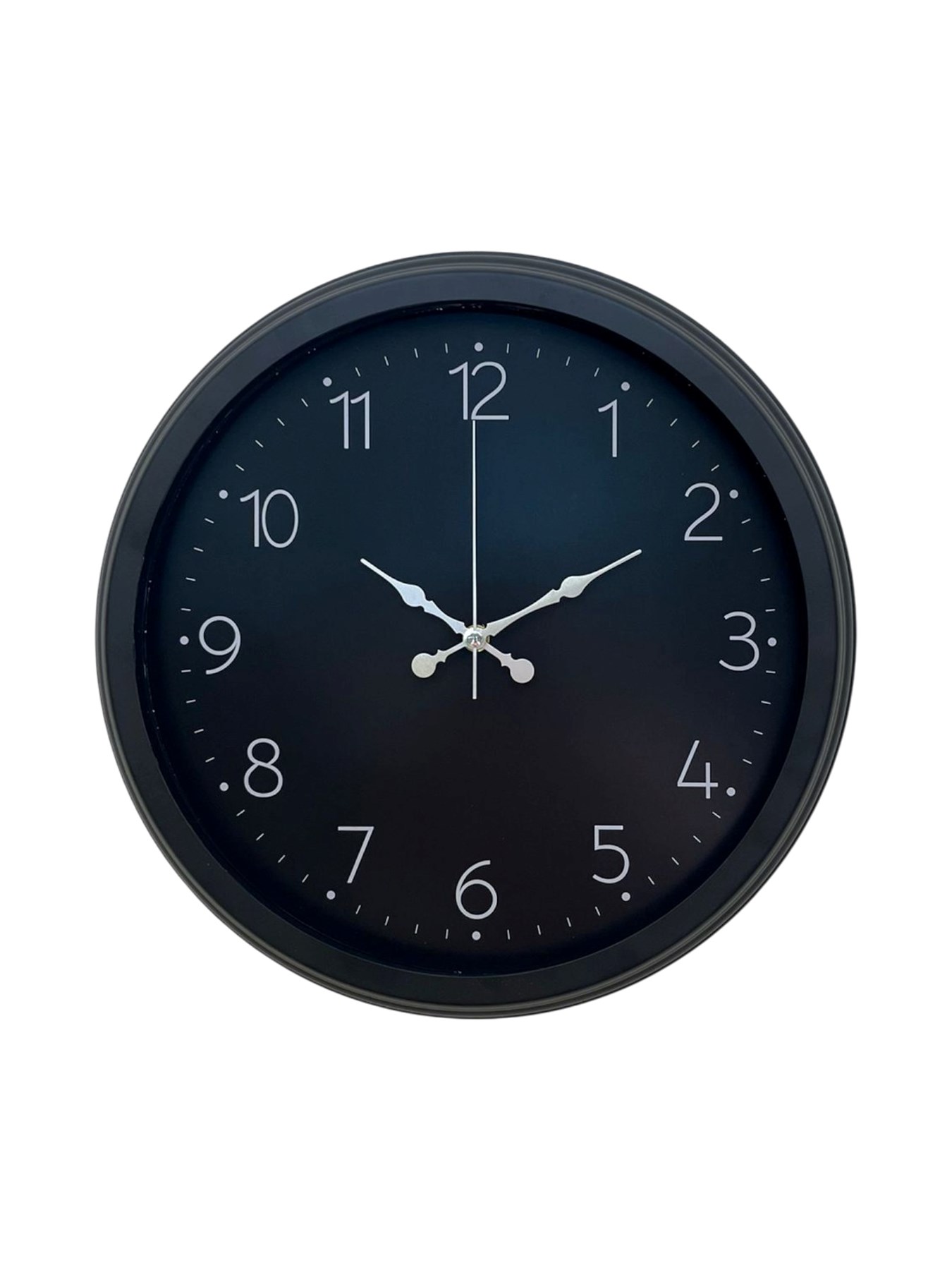 Zentime Classic Black Zarif 40 cm Metal Duvar Saati