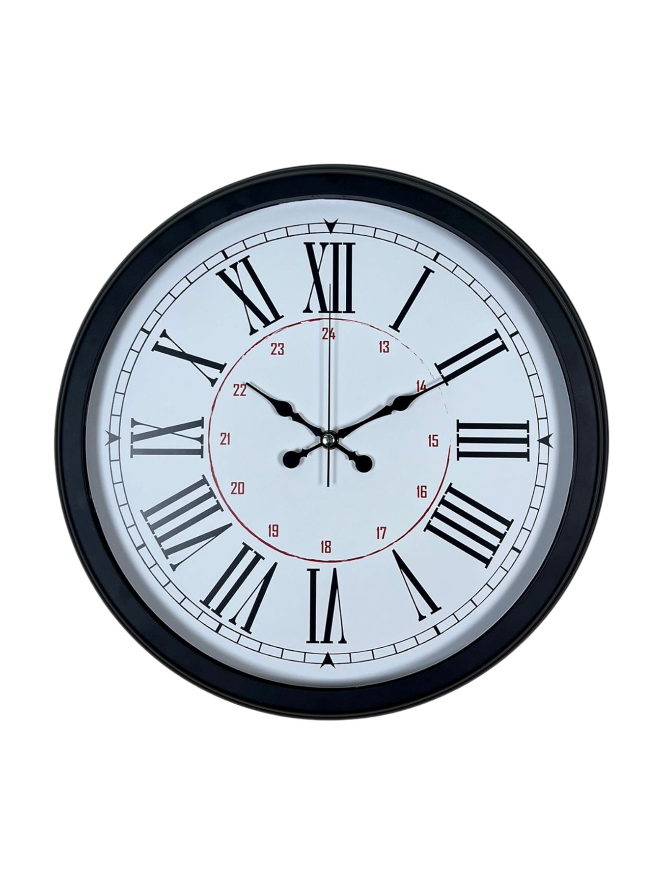 Zentime Siyah Asil Tasarım Roma Rakamlı 40 cm Metal Duvar Saati