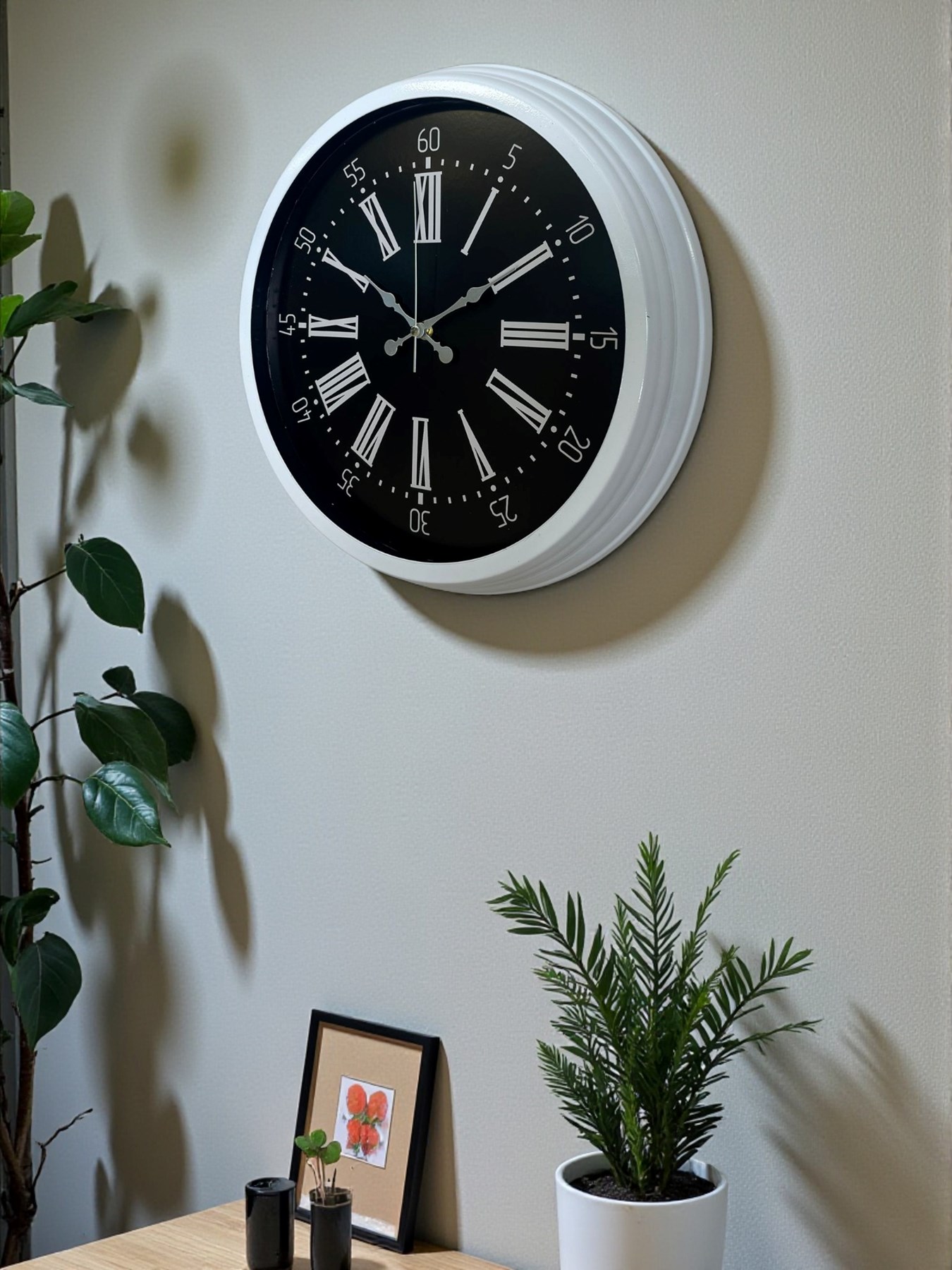 Elegance White 40 Cm Metal Duvar Saati