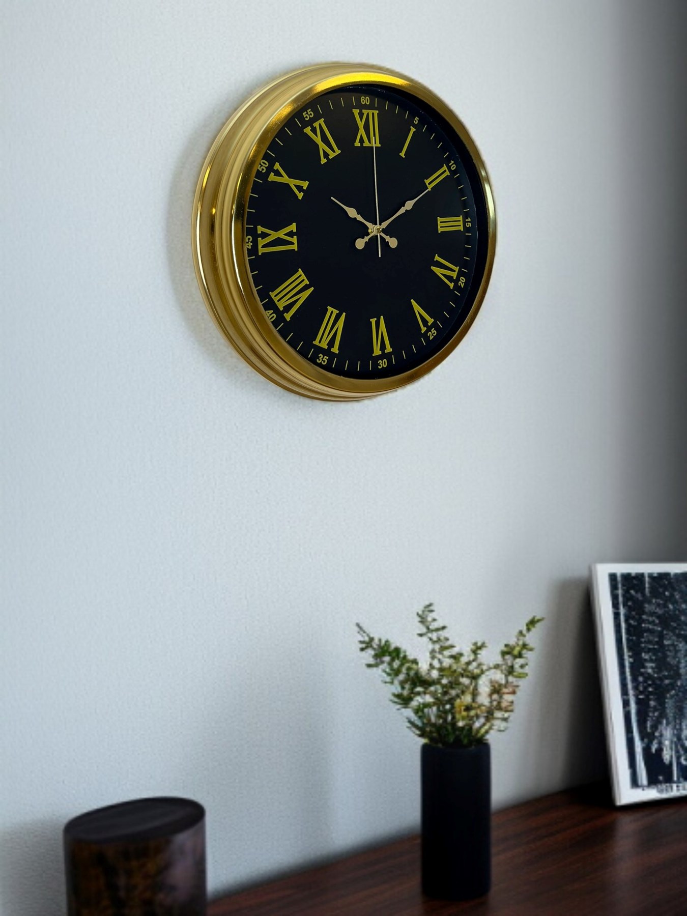 Zentime 40 Cm Gold Lüks Duvar Saati