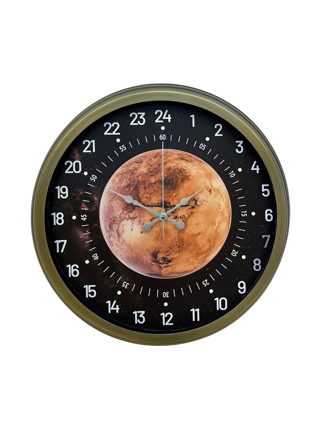 Zentime 40 Cm Eskitme Metal 24 Saat Göstergeli Özel Tasarım Duvar Saati