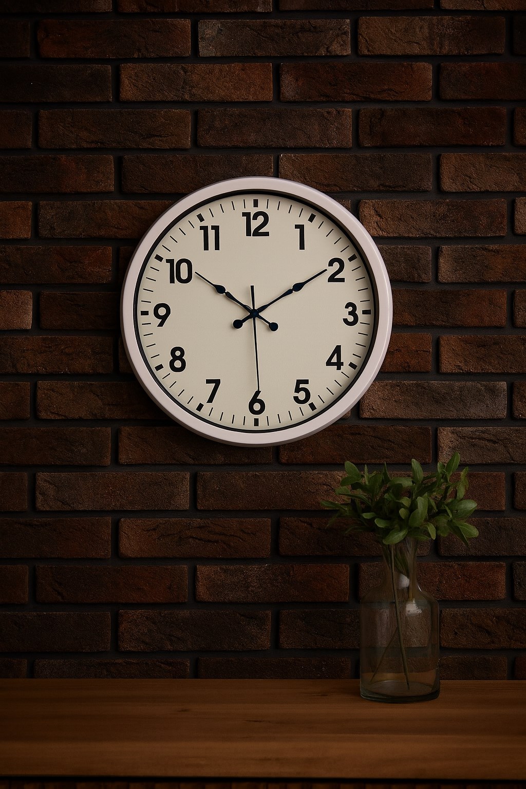 Zentime White Classic Modern 52 Cm Metal Duvar Saati