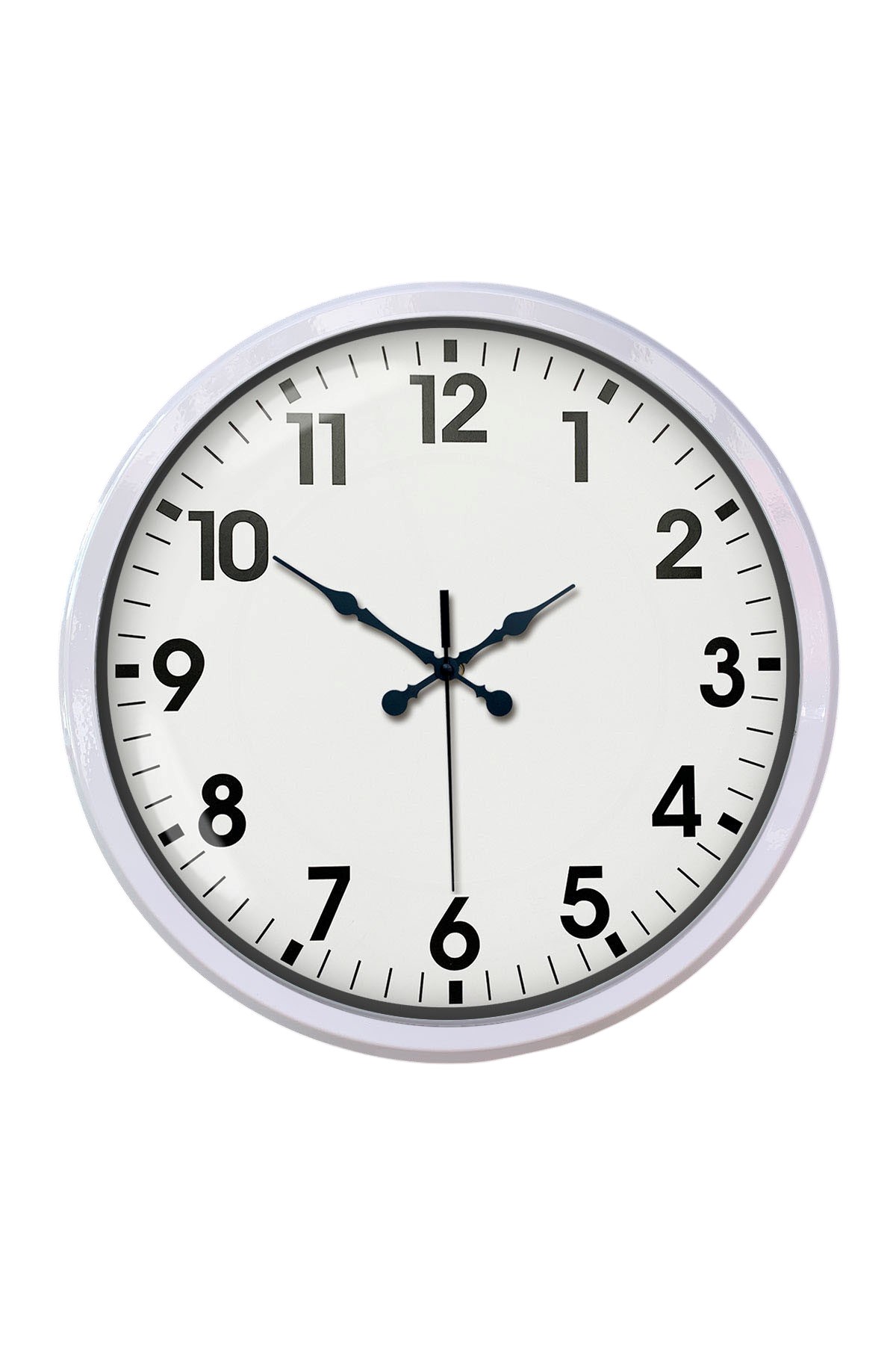 Zentime White Classic Modern 52 Cm Metal Duvar Saati