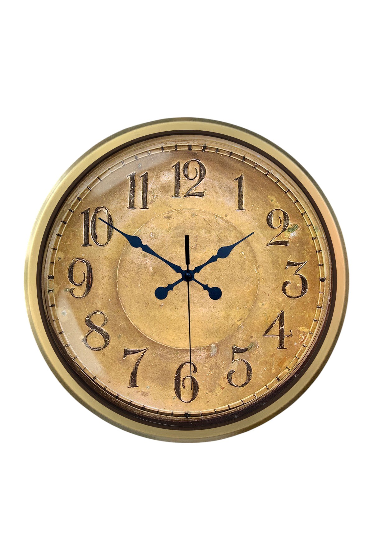 Zentime Bronz Nostalji 52 Cm Metal Eskitme Duvar Saati