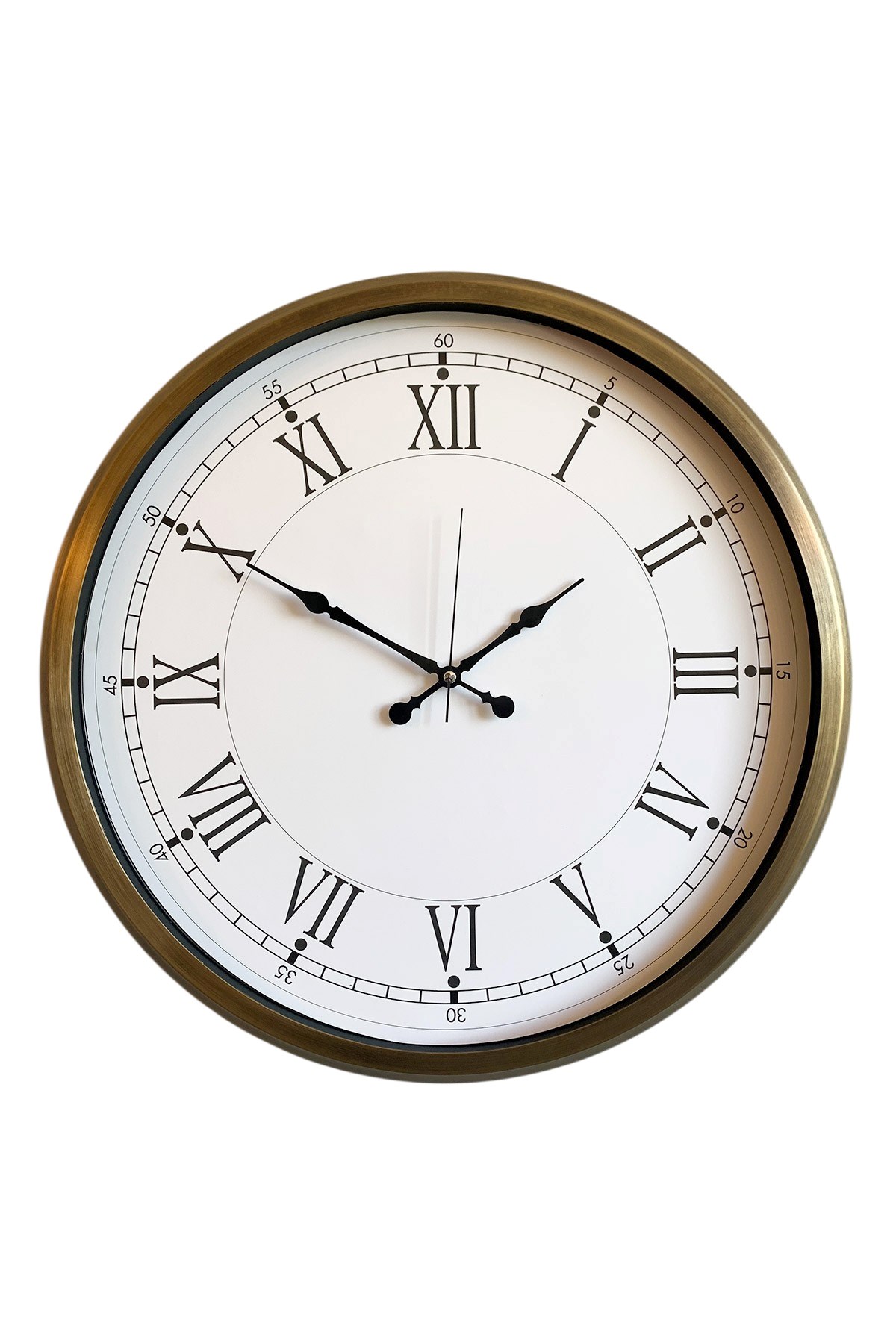 Zentime  Eskitme Roma Rakamlı 52 Cm Metal Duvar Saati