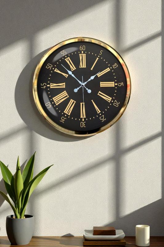 Zentime Prime Aurea Gold 52 Cm Metal Duvar Saati