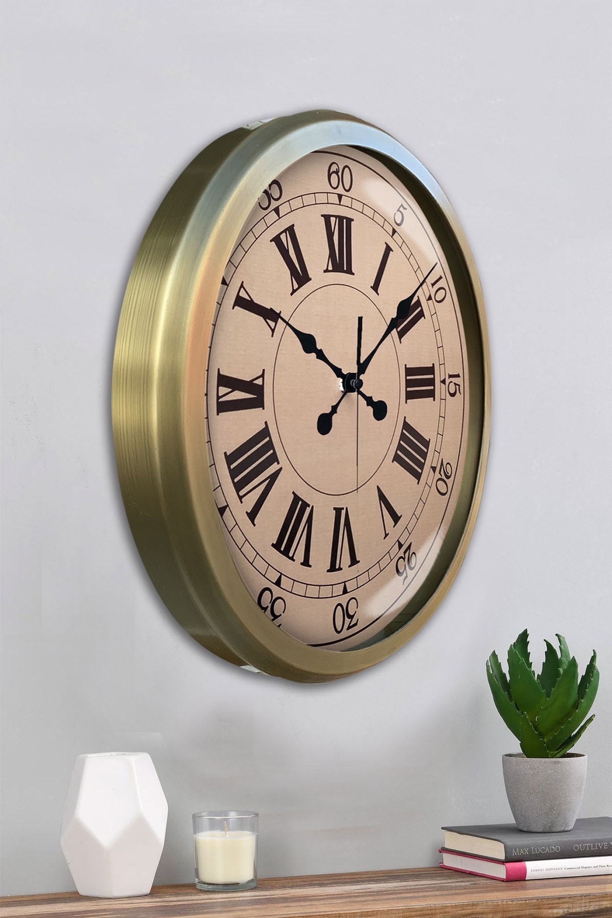 Zentime Nostalji Vintage 52 Cm Metal Duvar Saati