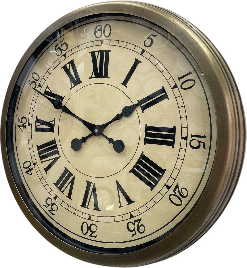 Zentime 60 Cm Eskitme Vintage Duvar Saati