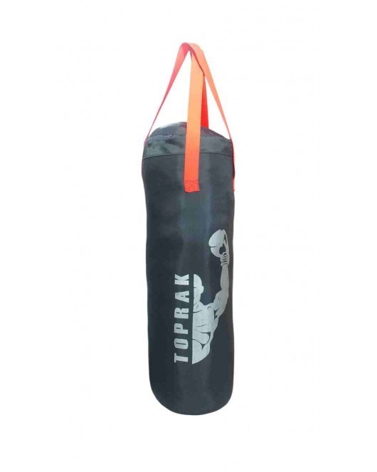 Boks Torbası Eldiven Ve Karabina Hediyeli İçi Dolu 60x22cm Füme