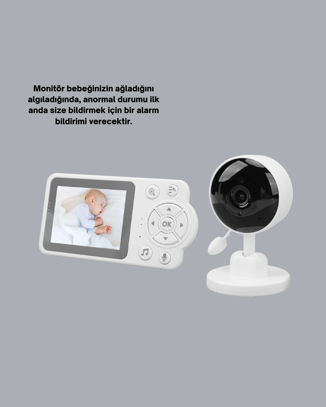 Bebek Monitörü Cry Detection ve HD Gece Görüş Destekli