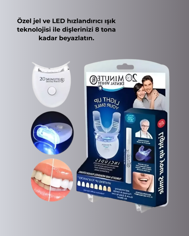 LED Işıklı Profesyonel Diş Beyazlatma Seti