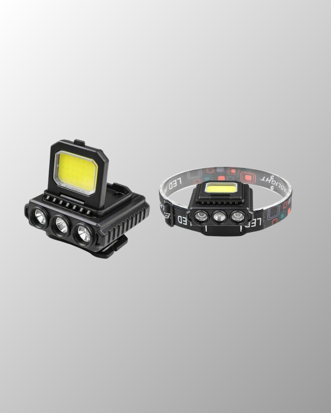 USB Şarjlı Kafa Feneri 800 Lumen Ayarlanabilir COB ve XPE LED