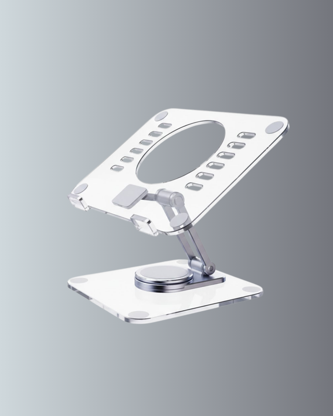 Ayarlanabilir Şeffaf Tablet Standı Kaymaz Silikon Tabanlı