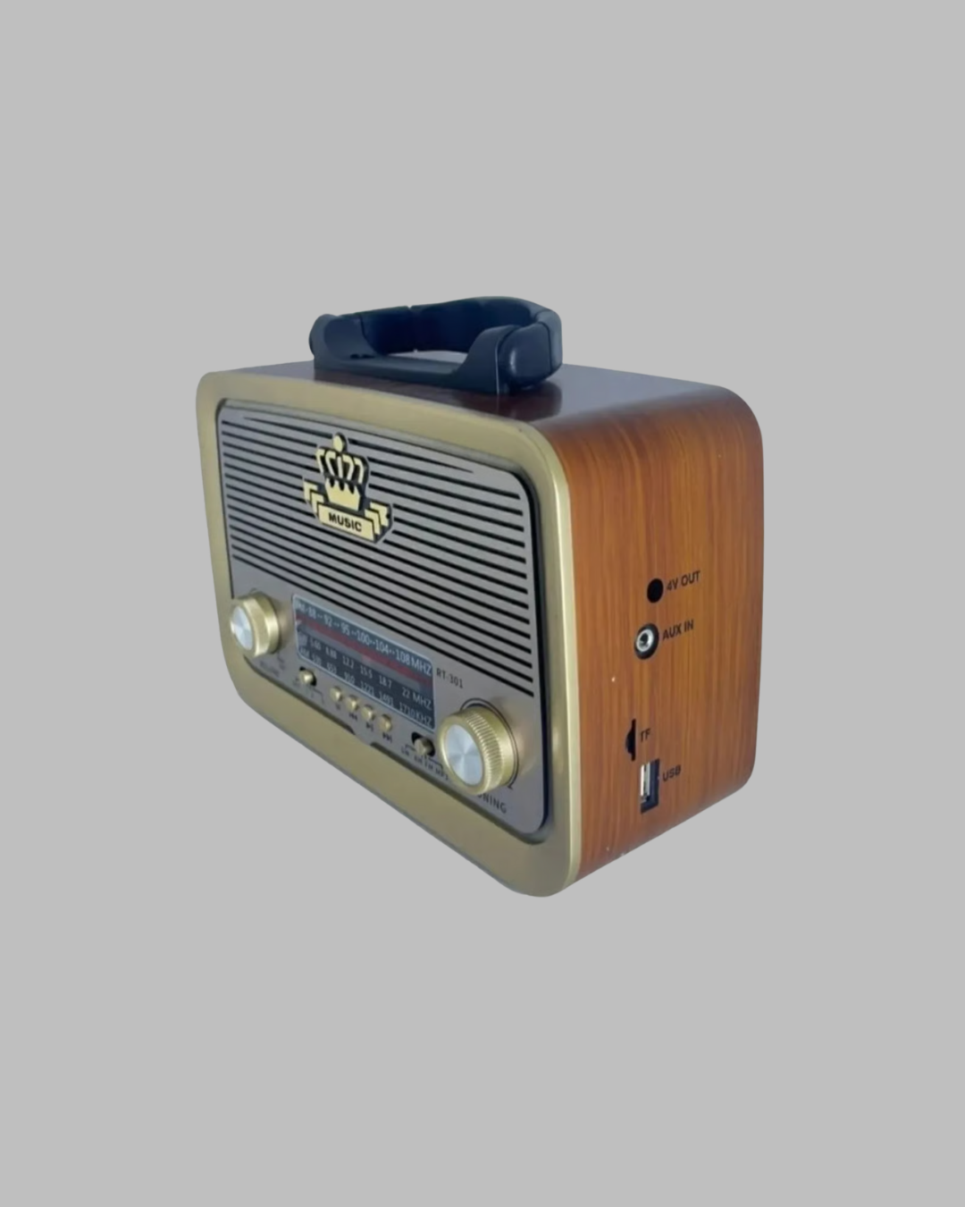 Ahşap Nostaljik Radyo Bluetooth USB SD Kart Destekli