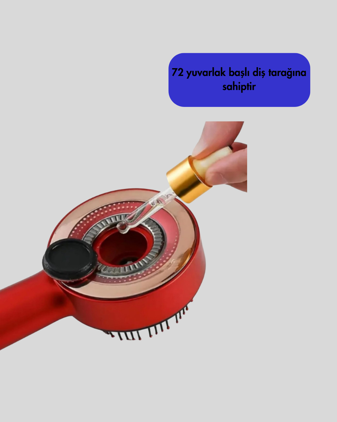 Elektrikli Titreşim Masaj Tarak Kırmızı Işık Terapi