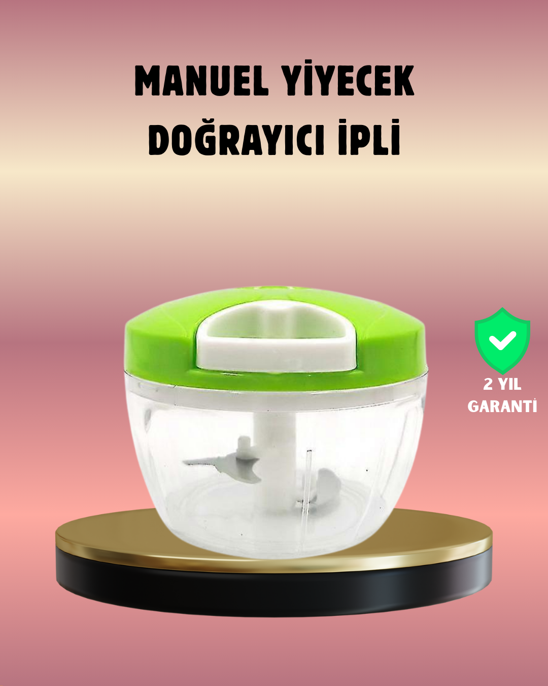 Manuel Mutfak Doğrayıcısı Kolay Temizlenebilir