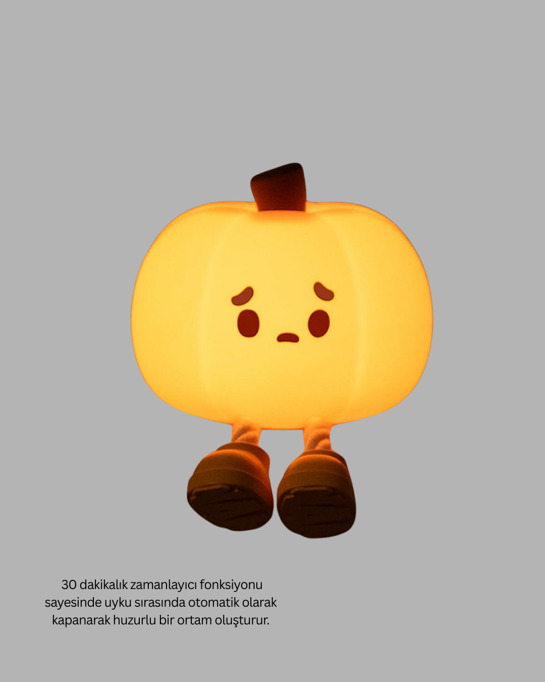 Dekoratif Pumpkin Gece Lambası Şarjlı Dokunmatik LED Işık