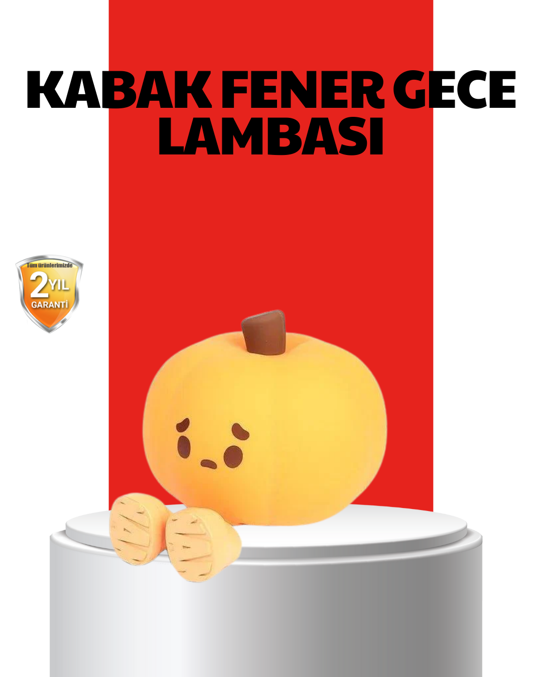 Pumpkin LED Night Light Dokunmatik Şarjlı Silikon Gece Lambası