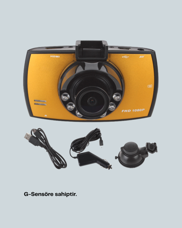 Full HD Araç Kamerası G Sensor Gece Görüşlü Dash Cam