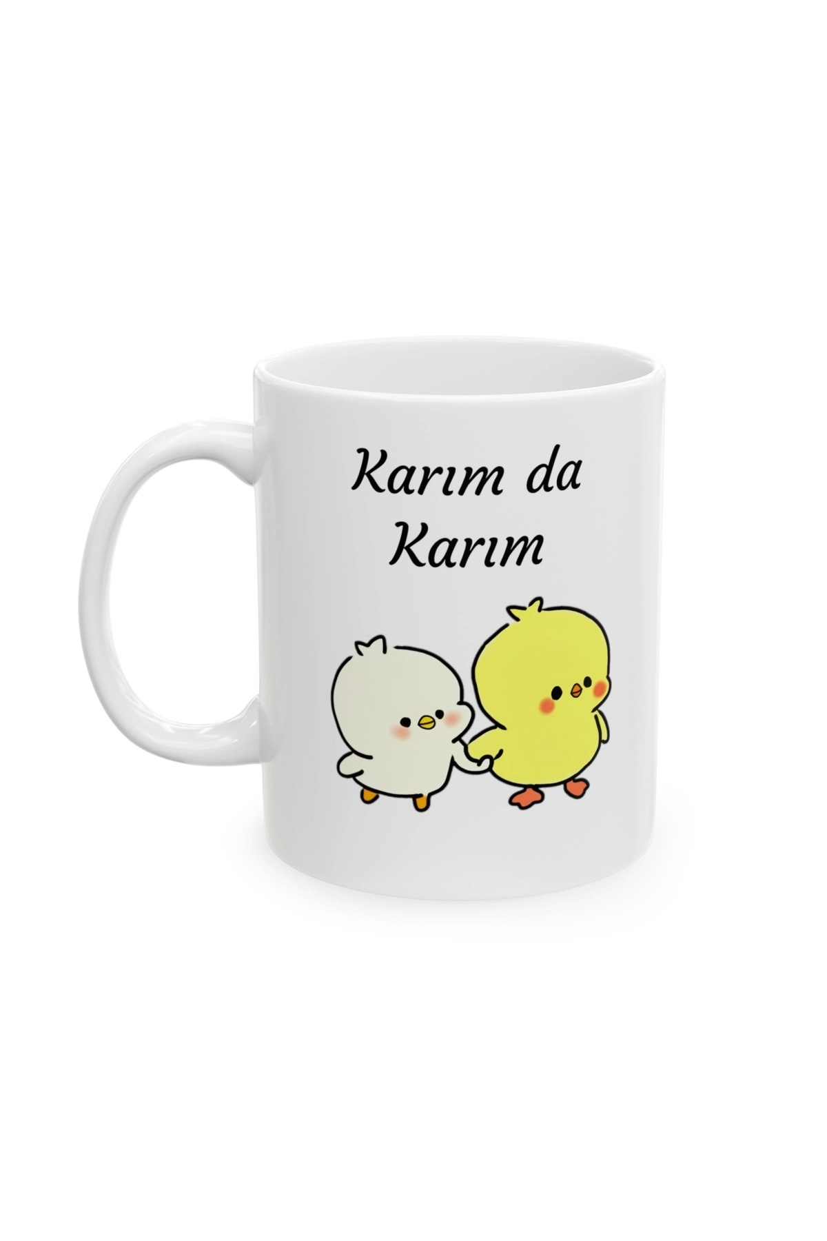 Karımda Karım Kocamda Kocam Yazılı Çift Kahve ve Çay Kupa Bardağı