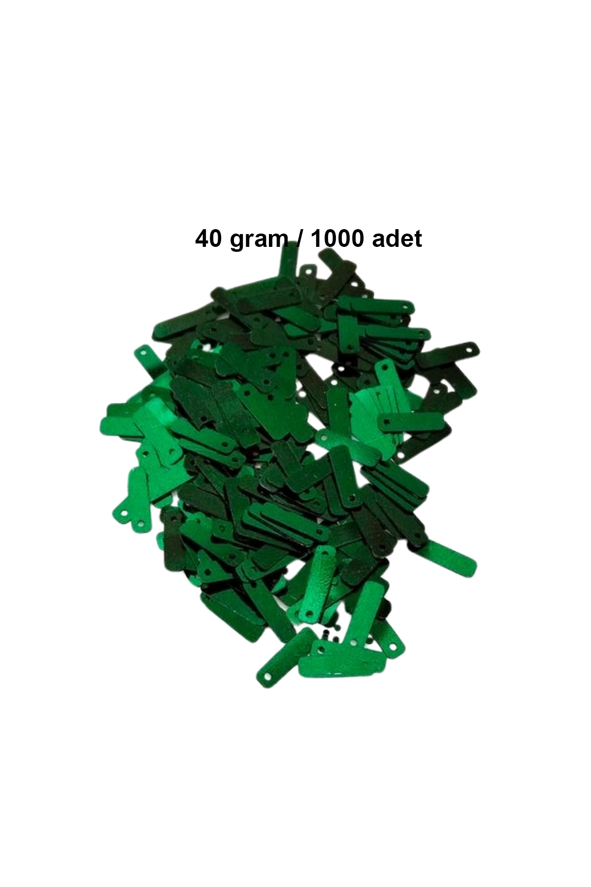 Koyu Yeşil 15 x 5 mm Dantel Oya Yazma Halhal Abiye Lazer Kesim Pul 600 adet / 24 gram