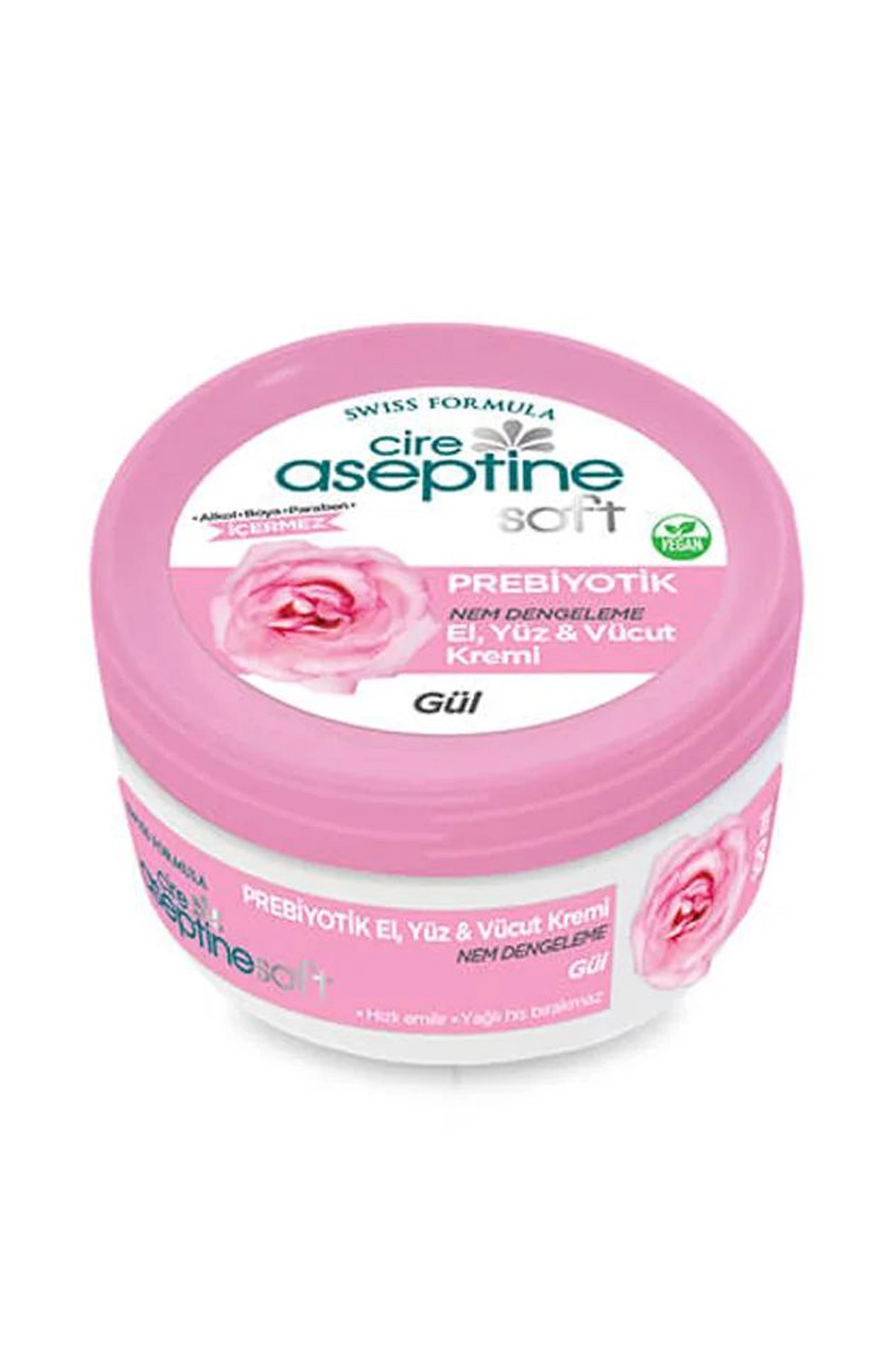 Cire Aseptine Soft Gül Özlü Nem Dengeleyici , Besleyici Prebiyotikli Krem 100 ml
