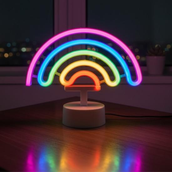 Plastik-Gökkuşağı-Neon-LED-Işık-–-Dekoratif-Renkli-Masaüstü-ve-Ambiyans-Aydınlatması