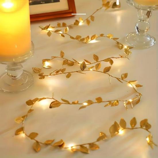 3-Metre-Yaldızlı-Gold-LED-Işık-–-Dekoratif-Ortam-ve-Yılbaşı-Aydınlatması