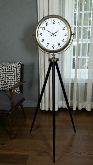 Eskitme-Tripod-Ayaklı-Dekoratif-Saat