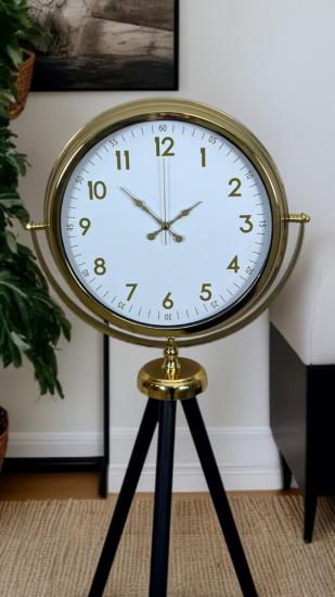Zentime-Heritage-Gold-Zarif-Tripod-Ayaklı-Saat