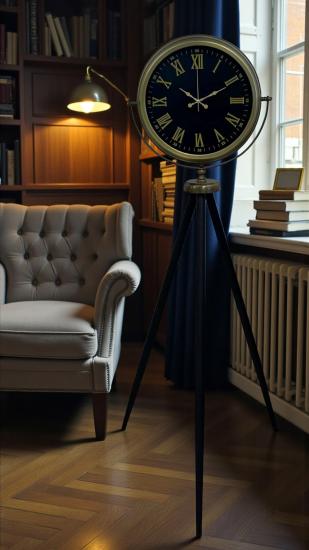 Vintage-Roma-Rakamlı-Modern-Tripod-Ayaklı-Saat