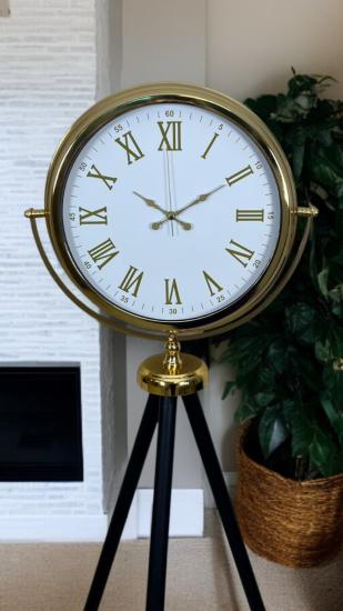 Zentime-Gold-Göz-Alıcı-Tripod-Ayaklı-Duvar-Saati