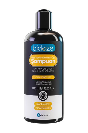 Bidoze-Ardıç-Katranı-&-Keratin-Şampuanı-400-Ml-|-Kepek,-Kaşıntı-ve-Dökülme-Karşıtı